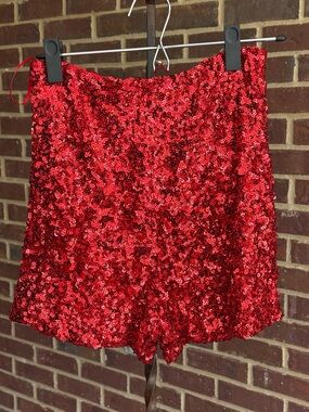 Othered & Co Sequin Shorts Small NWT Elastic Waist Lined Sparkly Party Night Out